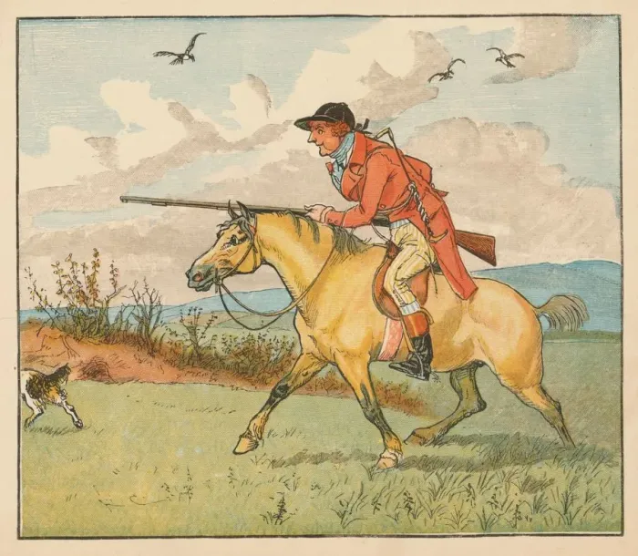 Framed Print : Fathers gone a hunting, c1880. Creator: Edmund Evans Framed Print : Fathers gone a hunting, c1880. Creator: Edmund Evans