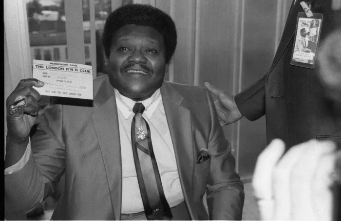 Framed Print : Fats Domino, Royal Festival Hall, London, 1985. Artist: Brian O Connor Framed Print : Fats Domino, Royal Festival Hall, London, 1985. Artist: Brian O Connor