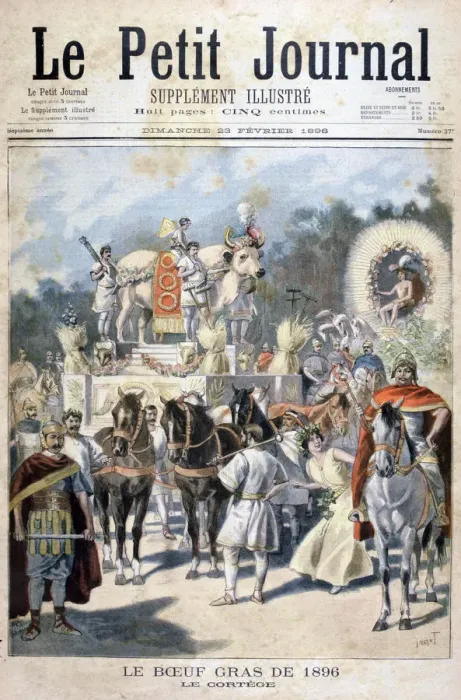 Framed Print : Fatted ox celebrations in Paris, 1896. Artist: Oswaldo Tofani Framed Print : Fatted ox celebrations in Paris, 1896. Artist: Oswaldo Tofani