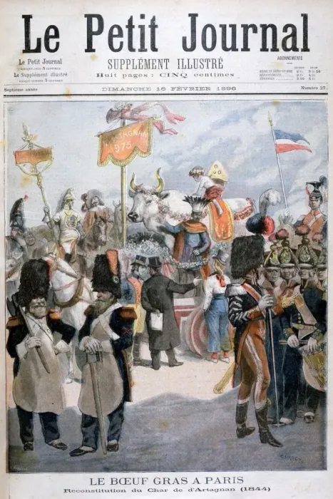 Framed Print : Fatted ox celebrations in Paris, 1896. Artist: F Meaulle