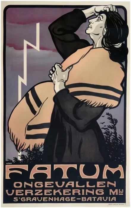 Framed Print : Fatum Verzekering, c. 1900. Creator: Hahn, Albert Pieter (1877-1918) Framed Print : Fatum Verzekering, c. 1900. Creator: Hahn, Albert Pieter (1877-1918)