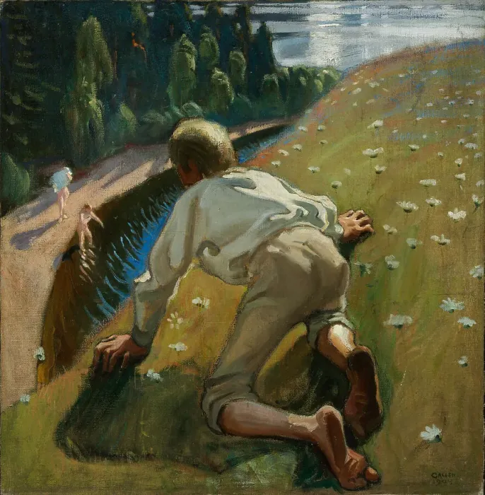 Framed Print : The Faun, 1904. Creator: Gallen-Kallela, Akseli (1865-1931) Framed Print : The Faun, 1904. Creator: Gallen-Kallela, Akseli (1865-1931)
