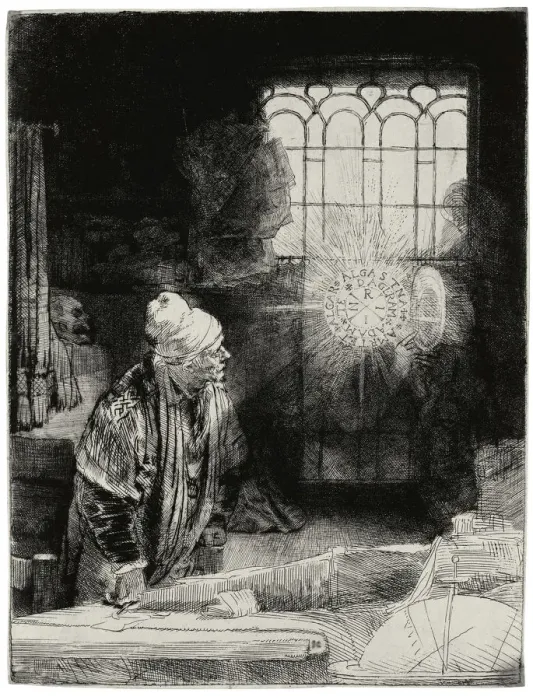Framed Print : Faust, ca 1652. Artist: Rembrandt van Rhijn (1606-1669) Framed Print : Faust, ca 1652. Artist: Rembrandt van Rhijn (1606-1669)
