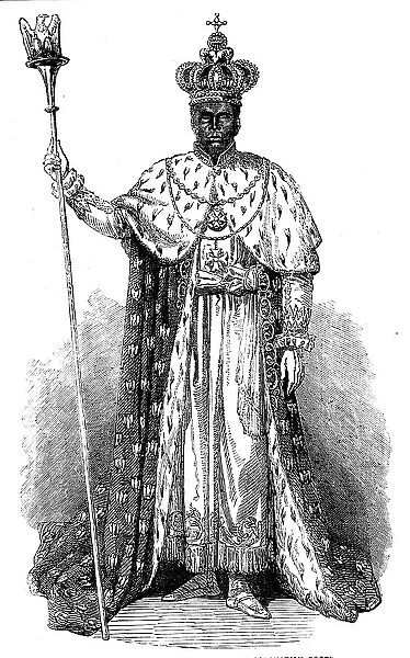 Faustin, Emperor of Hayti, in his Coronation Robes, 1856. Creator: Unknown