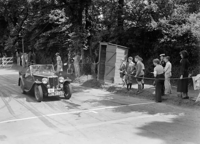 Framed Print : FE Ainleys MG Magnette NA, winner of a bronze award at the MCC Torquay Rally, July 1937 Framed Print : FE Ainleys MG Magnette NA, winner of a bronze award at the MCC Torquay Rally, July 1937