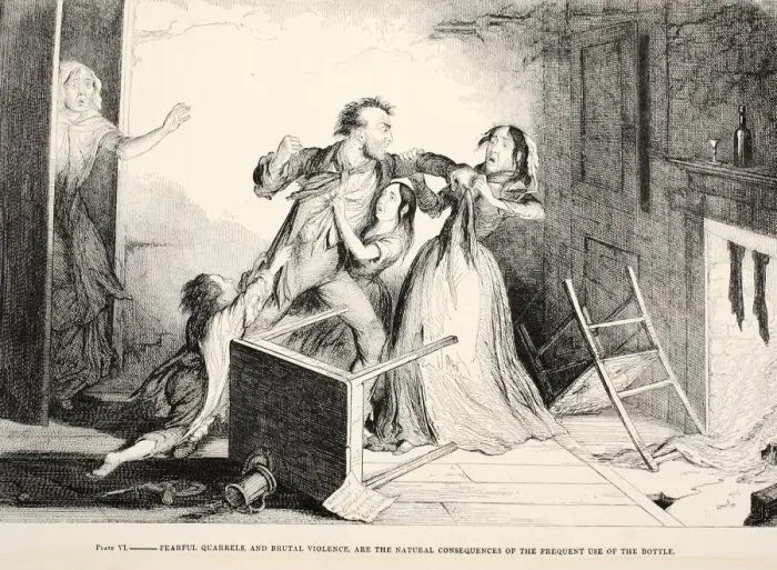 Framed Print : Fearful quarrels and brutal violence, are the natural consquences of the frequent use of the bottle Framed Print : Fearful quarrels and brutal violence, are the natural consquences of the frequent use of the bottle