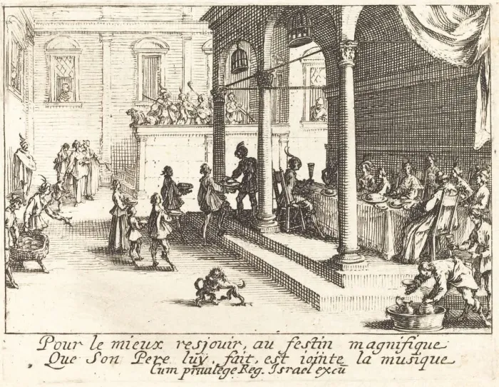 Framed Print : The Feast, 1635. Creator: Jacques Callot Framed Print : The Feast, 1635. Creator: Jacques Callot