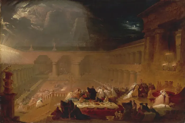 Framed Print : The Feast of Belshazzar, 1820. Creator: Martin, John (1789-1854) Framed Print : The Feast of Belshazzar, 1820. Creator: Martin, John (1789-1854)