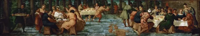 Framed Print : The Feast of Belshazzar, ca 1543. Creator: Tintoretto, Jacopo (1518-1594) Framed Print : The Feast of Belshazzar, ca 1543. Creator: Tintoretto, Jacopo (1518-1594)