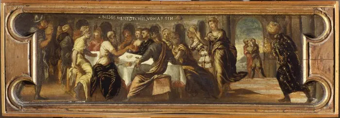 Framed Print : The Feast of Belshazzar. Creator: Tintoretto, Jacopo (1518-1594) Framed Print : The Feast of Belshazzar. Creator: Tintoretto, Jacopo (1518-1594)