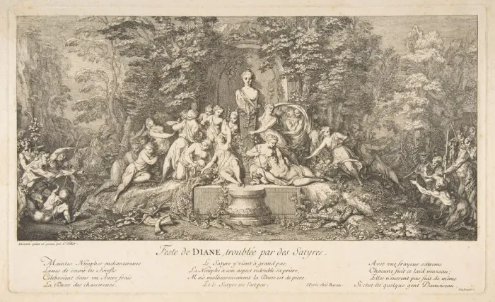 Framed Print : Feast of Diana. n. d. Creator: Claude Gillot Framed Print : Feast of Diana. n. d. Creator: Claude Gillot