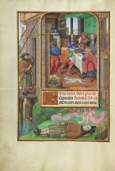 Framed Print : The Feast of Dives; Spinola Hours, about 1510-1520. Creator: Master of James IV of Scotland Framed Print : The Feast of Dives; Spinola Hours, about 1510-1520. Creator: Master of James IV of Scotland