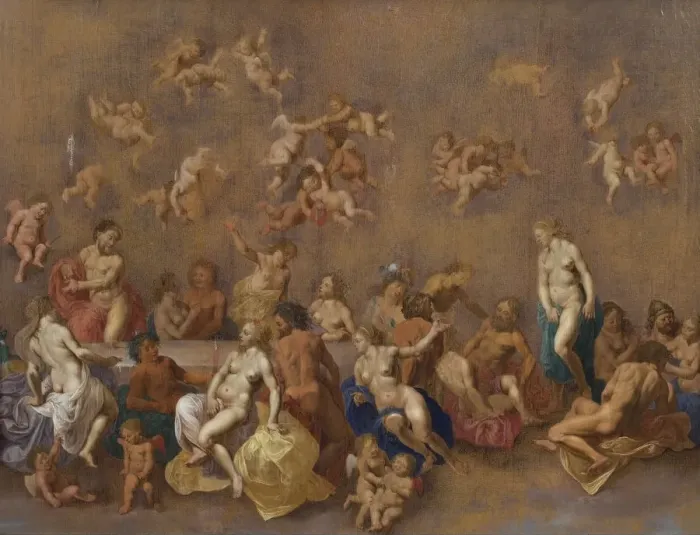Framed Print : The Feast of the Gods, 1600s. Creator: Poelenburgh, Cornelis, van (1594  /  95-1667)