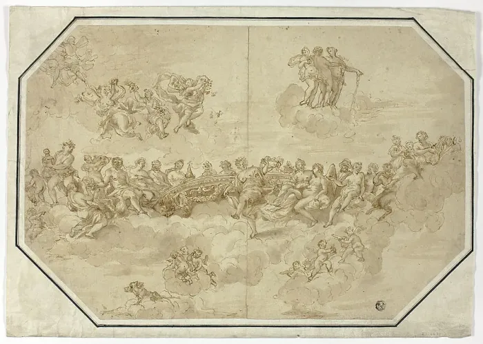 Framed Print : Feast of the Gods: Ceiling Design, n.d. Creator: Unknown Framed Print : Feast of the Gods: Ceiling Design, n.d. Creator: Unknown