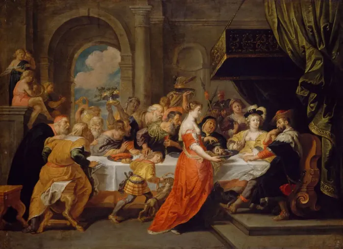 Framed Print : The Feast of Herod, 1640-1690. Creator: David Teniers II Framed Print : The Feast of Herod, 1640-1690. Creator: David Teniers II