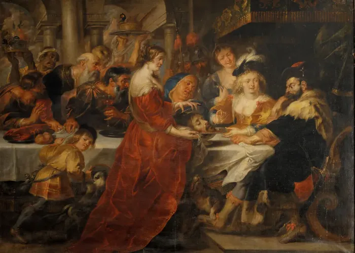Framed Print : The Feast of Herod. Salome Bringing the Head of St John the Baptist on a Charger, 1600-1699. Creator: Peter Paul Rubens Framed Print : The Feast of Herod. Salome Bringing the Head of St John the Baptist on a Charger, 1600-1699. Creator: Peter Paul Rubens
