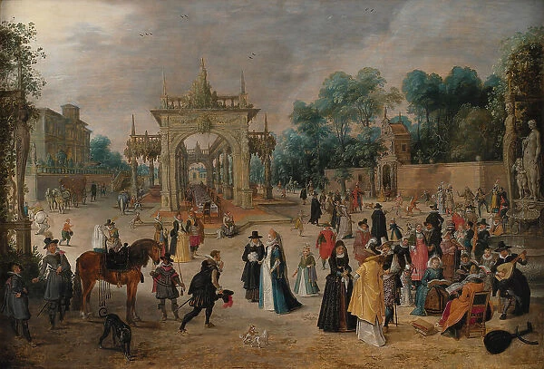 A Feast in an Italian Villa;Festival in a Palace Garden, 1618-1621. Creator: Sebastian Vrancx