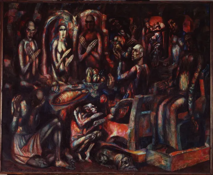 Framed Print : Feast of the Kings, 1913. Artist: Filonov, Pavel Nikolayevich (1883-1941) Framed Print : Feast of the Kings, 1913. Artist: Filonov, Pavel Nikolayevich (1883-1941)