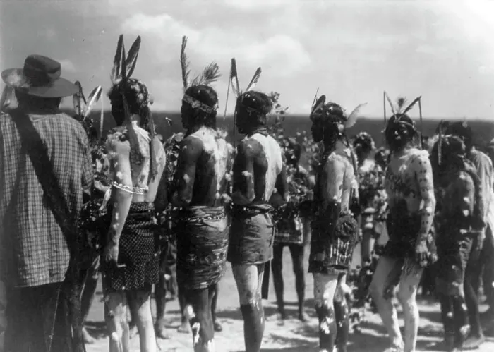 Framed Print : Feast march ceremony, c1905. Creator: Edward Sheriff Curtis Framed Print : Feast march ceremony, c1905. Creator: Edward Sheriff Curtis