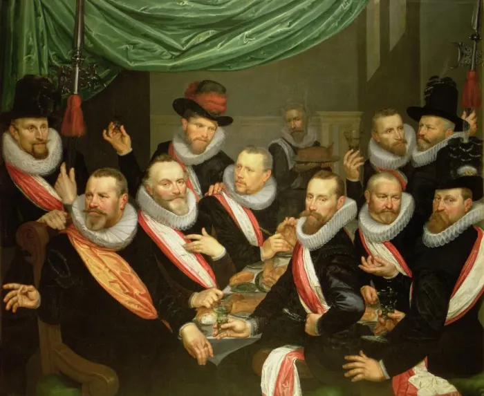 Framed Print : Feast of officers and subordinates of the Civil Guard of Saint George, 1618 Oil Framed Print : Feast of officers and subordinates of the Civil Guard of Saint George, 1618 Oil
