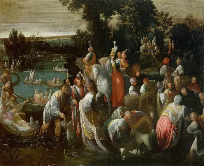 Framed Print : Feast on the river bank. Creator: Donducci (Il Mastelletta), Giovanni Andrea (1575-1655) Framed Print : Feast on the river bank. Creator: Donducci (Il Mastelletta), Giovanni Andrea (1575-1655)