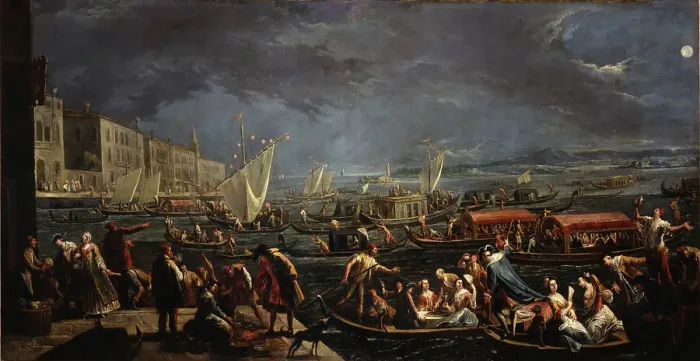 Framed Print : The feast of Saint Martha in Venice (La Sagra di Santa Marta), 1750-1755. Creator: Diziani, Gaspare (1689-1767) Framed Print : The feast of Saint Martha in Venice (La Sagra di Santa Marta), 1750-1755. Creator: Diziani, Gaspare (1689-1767)