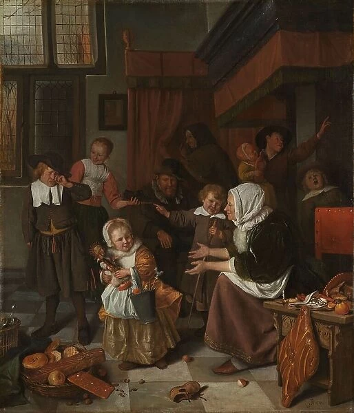 The Feast of St Nicholas, 1665-1668. Creator: Jan Steen