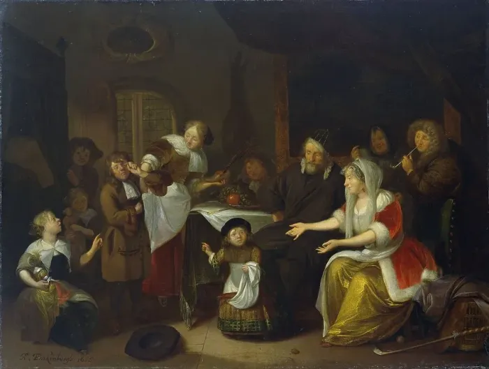 Framed Print : The Feast of St Nicholas, 1685. Creator: Richard Brakenburgh Framed Print : The Feast of St Nicholas, 1685. Creator: Richard Brakenburgh