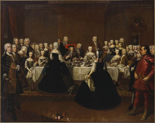 Feast table at the Vienna court (Grand Couvert), 1734