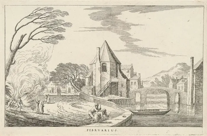 Framed Print : Februarius (February), late 17th century. Creator: Lodovico Mattioli