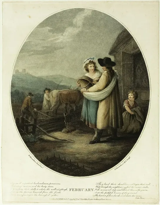 Framed Print : February, October 1, 1793. Creator: Francesco Bartolozzi Framed Print : February, October 1, 1793. Creator: Francesco Bartolozzi