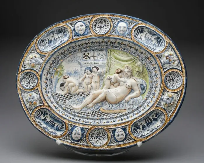 Framed Print : Fecundity Platter, Southwark, 1675 / 80. Creator: Unknown Framed Print : Fecundity Platter, Southwark, 1675 / 80. Creator: Unknown