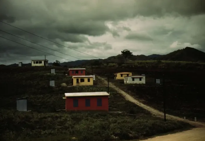 Framed Print : Federal housing project on the outskirts of the town of Yauco, Puerto Rico. 1942. Creator: Jack Delano Framed Print : Federal housing project on the outskirts of the town of Yauco, Puerto Rico. 1942. Creator: Jack Delano