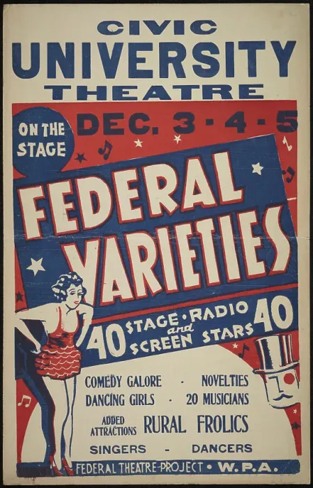 Framed Print : Federal Varieties, New York, 1936. Creator: Unknown Framed Print : Federal Varieties, New York, 1936. Creator: Unknown