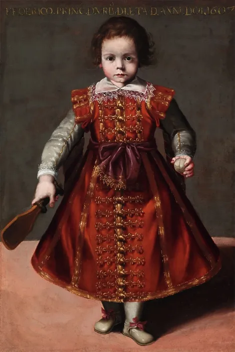 Framed Print : Federico, Prince of Urbino, at the Age of Two Years, 1607. Creator: Alessandro Vitali