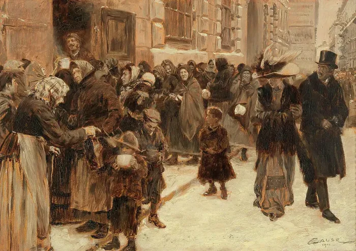 Framed Print : Feeding the Poor, 1911. Creator: Gause, Wilhelm (1853-1916) Framed Print : Feeding the Poor, 1911. Creator: Gause, Wilhelm (1853-1916)