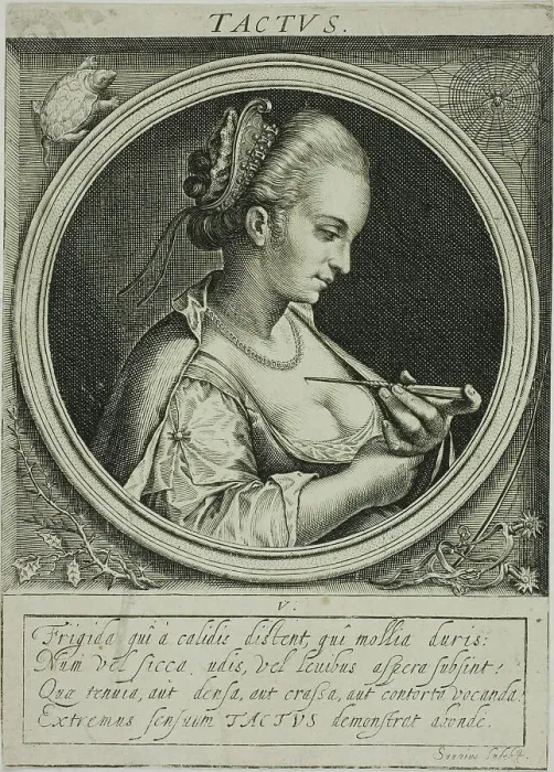 Framed Print : Feeling, plate five from The Five Senses, n.d. Creator: Jacob van der Heyden Framed Print : Feeling, plate five from The Five Senses, n.d. Creator: Jacob van der Heyden