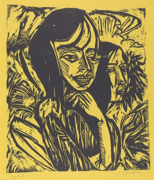 Framed Print : Fehmarn Girls, 1913. Creator: Ernst Kirchner Framed Print : Fehmarn Girls, 1913. Creator: Ernst Kirchner