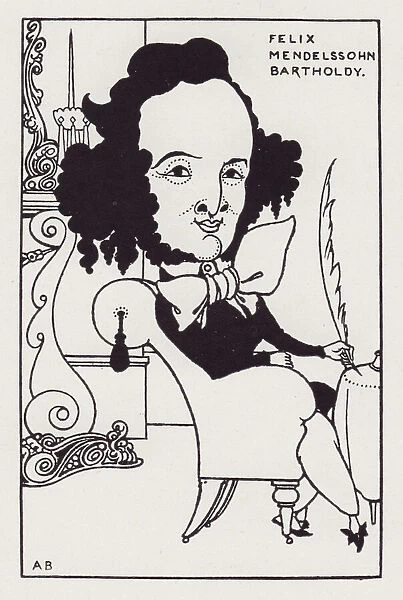 Felix Mendelssohn Bartholdy, from The Savoy No. 8, 1896. Creator: Aubrey Beardsley