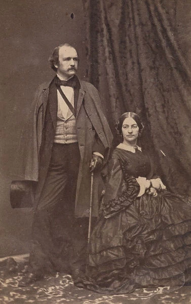 Felix Octavius Carr Darley and wife, 1860s. Creator: Unknown