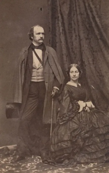 Framed Print : Felix Octavius Carr Darley and wife, 1860s. Creator: Unknown Framed Print : Felix Octavius Carr Darley and wife, 1860s. Creator: Unknown