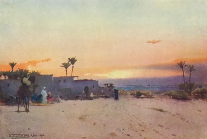 Framed Print : A Fellah Village, c1880, (1904). Artist: Robert George Talbot Kelly Framed Print : A Fellah Village, c1880, (1904). Artist: Robert George Talbot Kelly