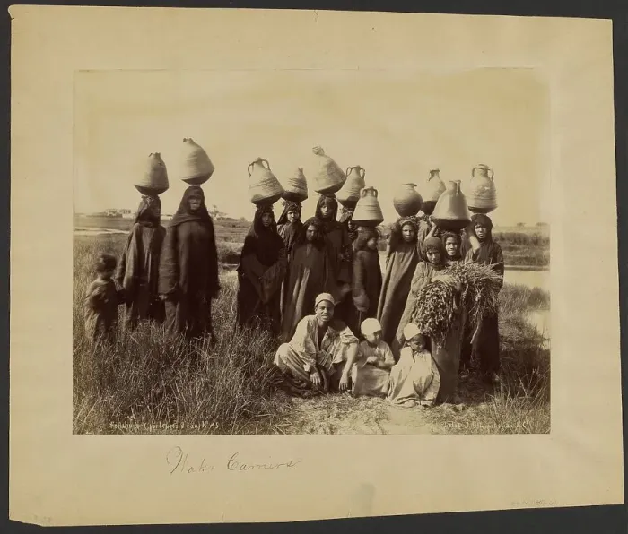 Framed Print : Fellahines (poteuses d'eau), about 1870-1890. Creator: Gabriel Lekegian Framed Print : Fellahines (poteuses d'eau), about 1870-1890. Creator: Gabriel Lekegian
