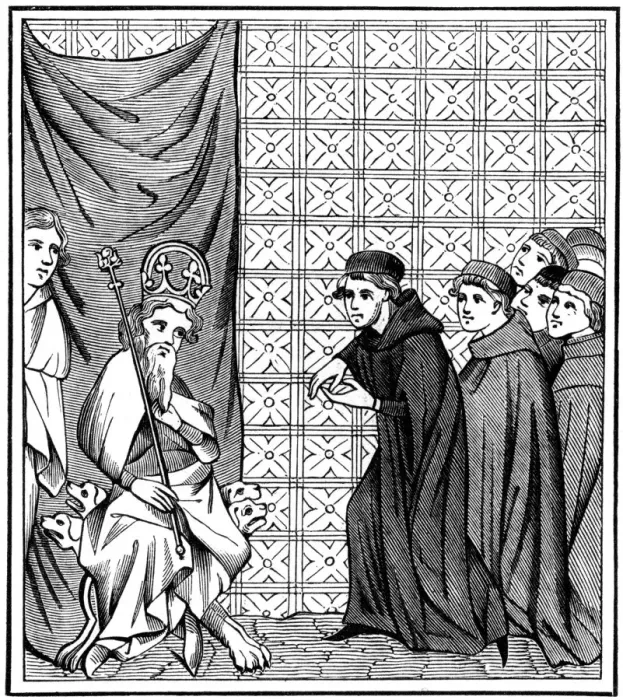 Framed Print : Fellows of the University of Paris haranguing the Emperor Charles IV (1316-1378) in 1377 (1849) Framed Print : Fellows of the University of Paris haranguing the Emperor Charles IV (1316-1378) in 1377 (1849)