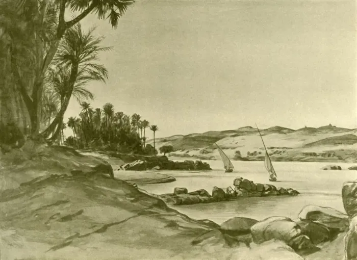 Framed Print : Feluccas on the River Nile, Egypt, 1898. Creator: Christian Wilhelm Allers Framed Print : Feluccas on the River Nile, Egypt, 1898. Creator: Christian Wilhelm Allers
