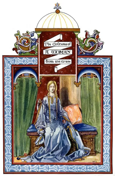 Framed Print : Female costume, 1135-1154, (1904) Framed Print : Female costume, 1135-1154, (1904)