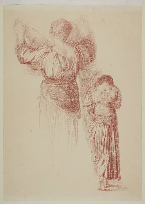Framed Print : Female - Drapery Studies, Studies of female Drapery seen from the back, 1867-69. Creator: Sir Edward Coley Burne-Jones Framed Print : Female - Drapery Studies, Studies of female Drapery seen from the back, 1867-69. Creator: Sir Edward Coley Burne-Jones