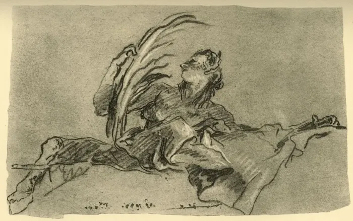 Framed Print : Female Faun, c1761, (1928). Artist: Giovanni Battista Tiepolo