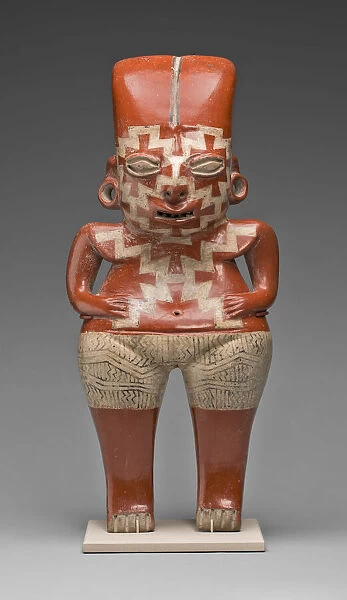 Female Figure with Bold, Geometric Face and Body Paint, 200  /  100 B. C. Creator: Unknown