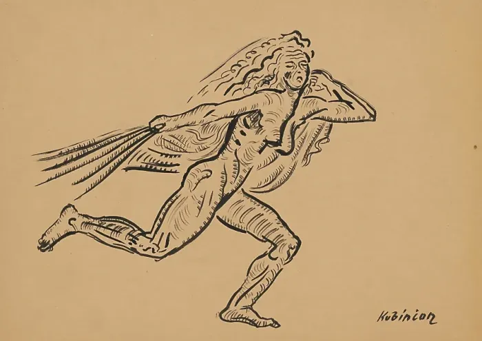 Framed Print : Female figure (Wind), c1935. Creator: Arnold Peter Weisz-Kubincan Framed Print : Female figure (Wind), c1935. Creator: Arnold Peter Weisz-Kubincan